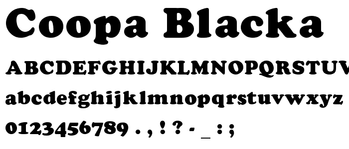 Coopa Blacka font